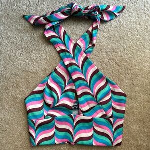 ZARA multi color halter top